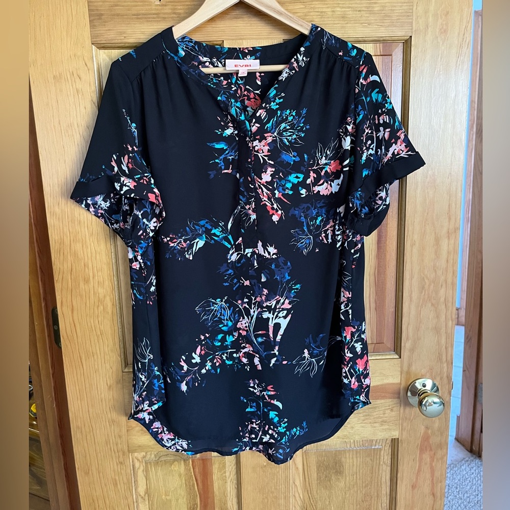 1X blouse short sleeve